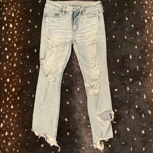 American eagle raw hem jeans